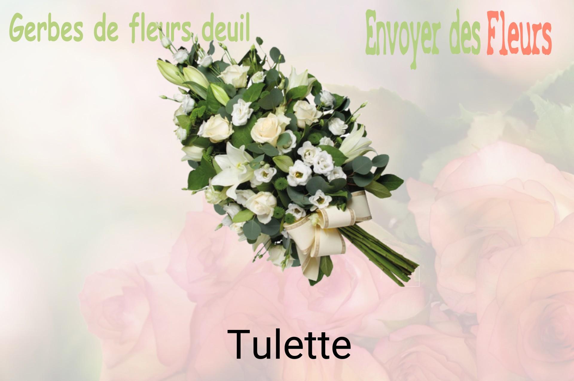 Gerbe de fleurs de deuil livrée à Tulette